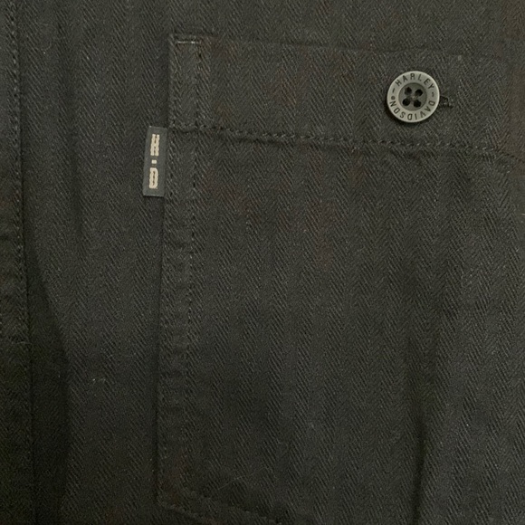NICE Black, Harley Davidson linen long sleeve shirt. Size X-LARGE - Picture 6 of 6